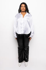 PLUS SILKY SMOOTH BUTTON DOWN BLOUSE