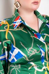 PLUS THIS WAY PLEASE BUTTON UP MINI DRESS