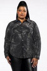 PLUS TINY DANCER RHINESTONE BLOUSE