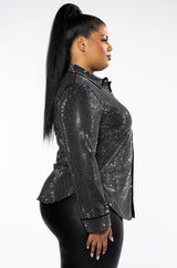 PLUS TINY DANCER RHINESTONE BLOUSE