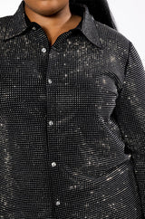 PLUS TINY DANCER RHINESTONE BLOUSE