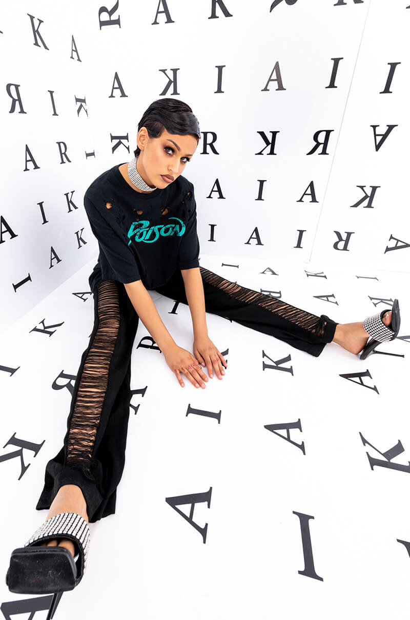 POISON GRAPHIC T SHIRT DRESS