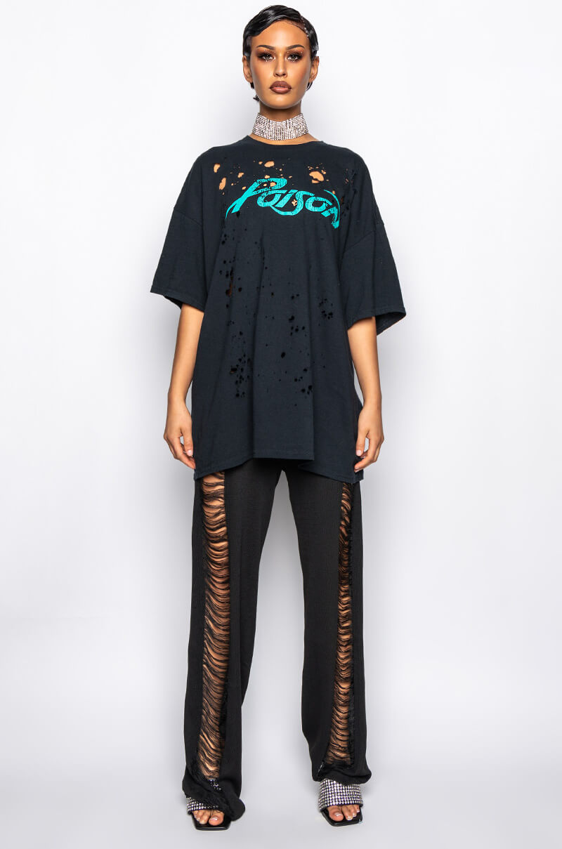 POISON GRAPHIC T SHIRT DRESS