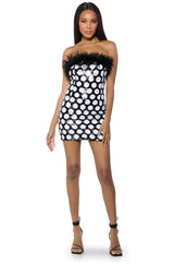 POLKA DOT PARTY SEQUIN MINI DRESS