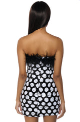 POLKA DOT PARTY SEQUIN MINI DRESS