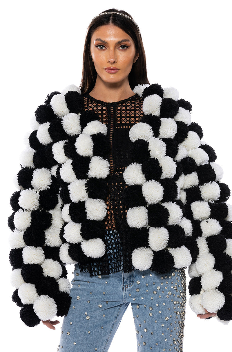 POM POM CARDIGAN
