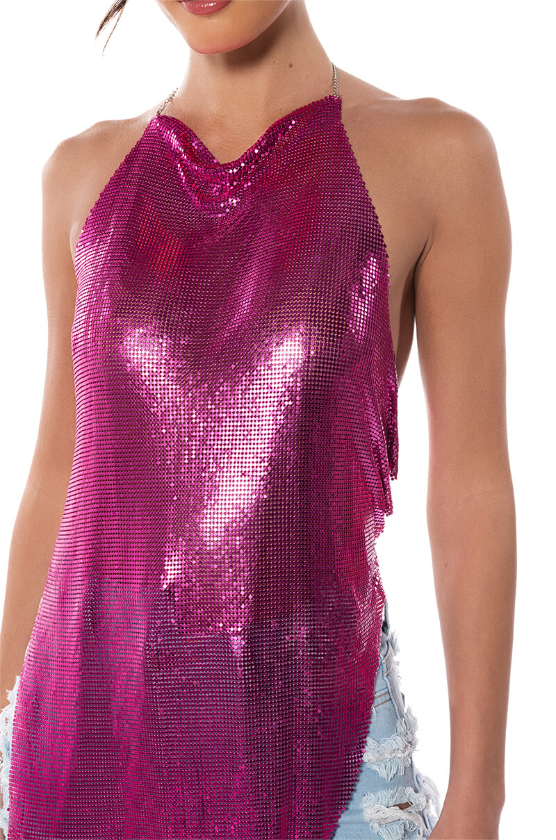 TOREY ASYMMETRICAL CHAINMAIL TOP