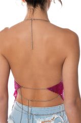TOREY ASYMMETRICAL CHAINMAIL TOP