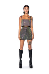 POP STAR HOT FIX RECTANGLE CROP TOP
