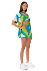 POPPY MULTICOLOR KNIT CROPPED TOP