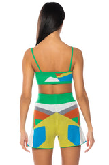POPPY MULTICOLOR KNIT CROPPED TOP