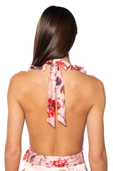 POPPY RUFFLED HALTER NECK BODYSUIT