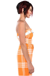 POPSICLE BRIGHT PLAID CROP TOP