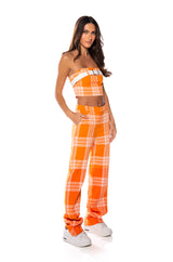 POPSICLE BRIGHT PLAID CROP TOP