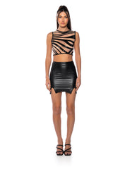 KHLOE SLEEVELESS SEE THROUGH TOP