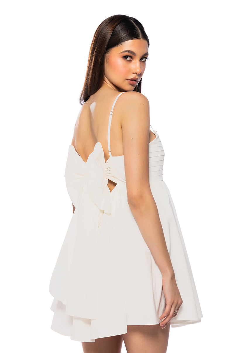 PRESLEY TIE BACK MINI DRESS