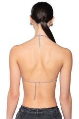 PRESSURE MAKES DIAMONDS HALTER NECK CHAIN TOP