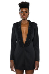 PRETTIEST PROBLEM DEEP V BLAZER MINI DRESS