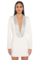PRETTIEST PROBLEM DEEP V BLAZER MINI DRESS