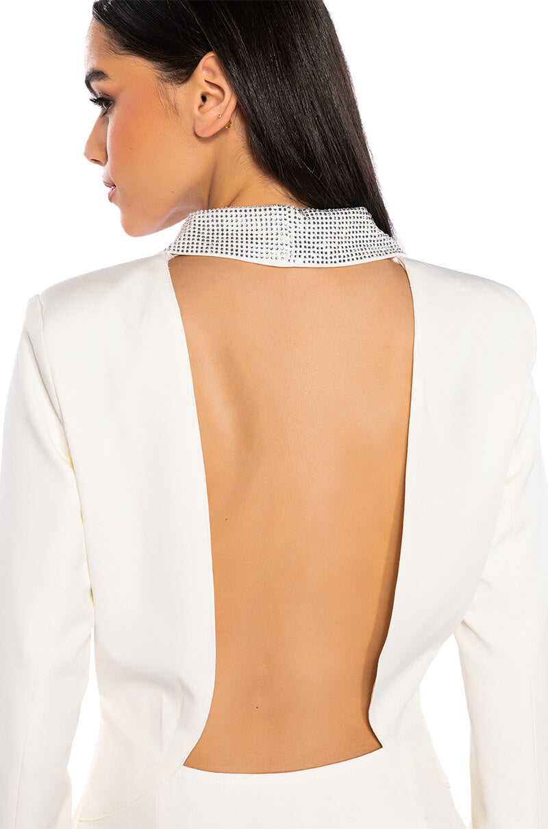 PRETTIEST PROBLEM DEEP V BLAZER MINI DRESS