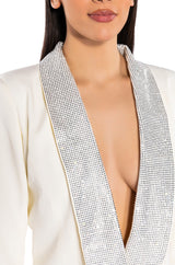 PRETTIEST PROBLEM DEEP V BLAZER MINI DRESS