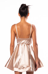 PRETTY PROBLEM FIT AND FLARE MINI DRESS