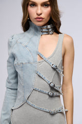 PRETTY RECKLESS DENIM HALF THERE TOP