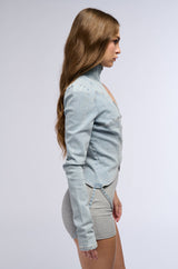 PRETTY RECKLESS DENIM HALF THERE TOP