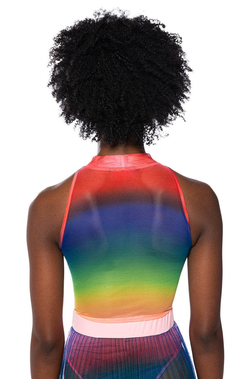 PRIDE EFFECT SLEEVELESS BODYSUIT