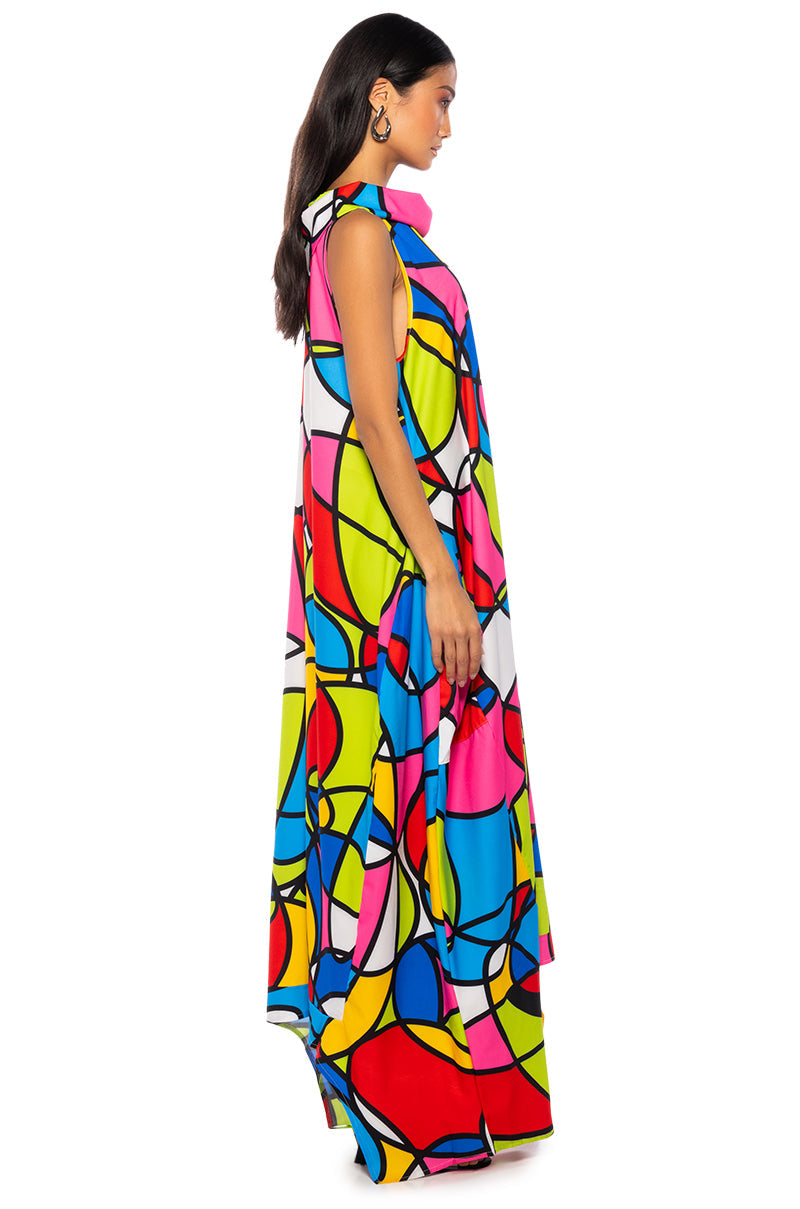 GINA COWL NECK MAXI DRESS