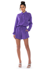 PURPLE RAIN BUTTON DOWN