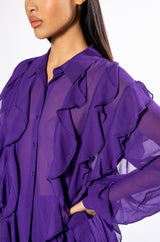 PURPLE RAIN LONG BLOUSE