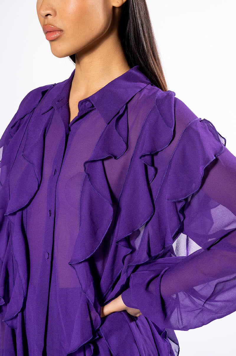 PURPLE RAIN LONG BLOUSE