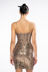 QUEEN OF EVERYTHING SEQUIN MINI DRESS
