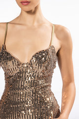 QUEEN OF EVERYTHING SEQUIN MINI DRESS