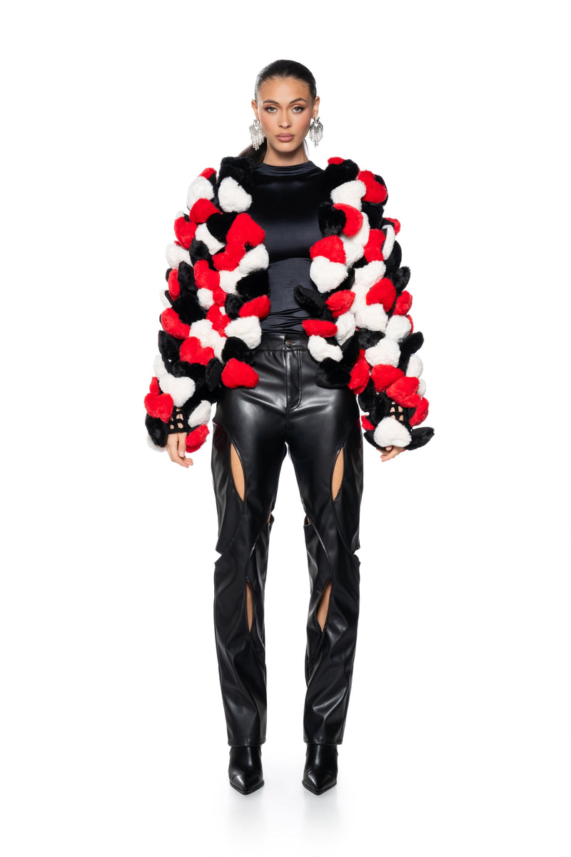 QUEEN OF HEARTS PLUSH CARDIGAN