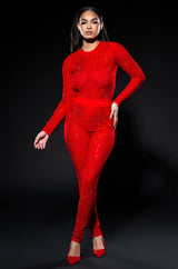 QUEEN OF LOVE RHINESTONE BODYSUIT