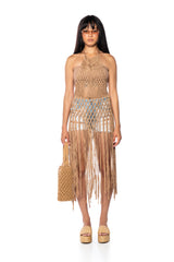QUEEN OF VACAY CROCHET DRESS