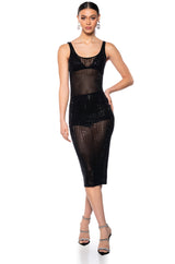 QUINN SHEER EMBELLISHED MAXI DRESS