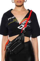 RACE TO YOUR HEART TIE FRONT TSHIRT