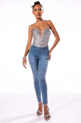RAISE YOUR GLASS EMBELLISHED CORSET