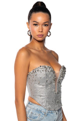 RAISE YOUR GLASS EMBELLISHED CORSET