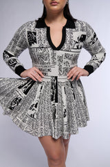 READ IT AND WEEP KNITTED MINI DRESS