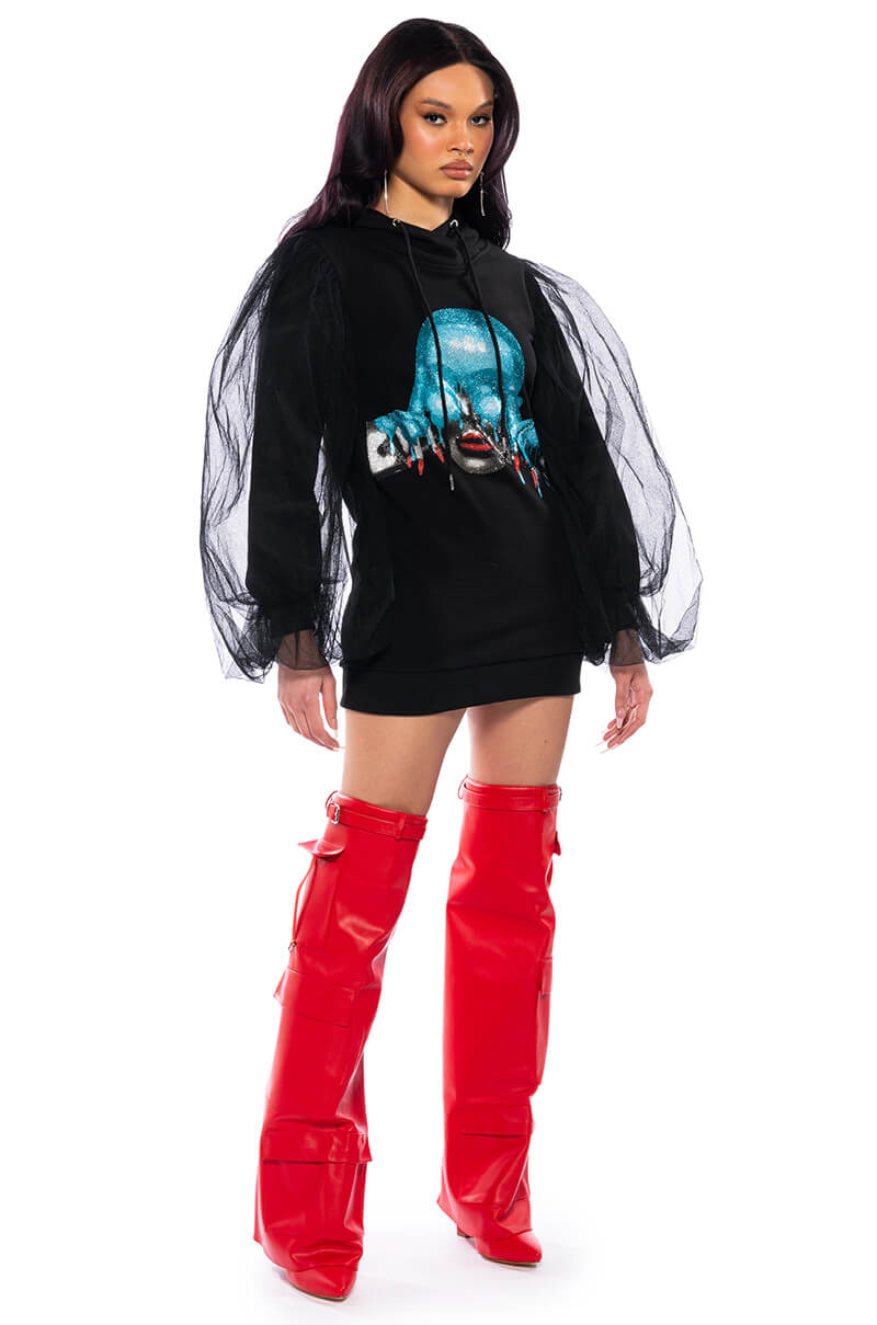 READ MY MIND SWEATSHIRT DRESS