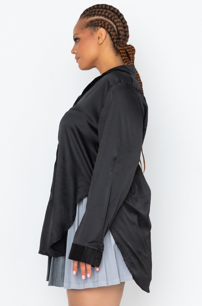 READY FOR ANY OCCASION SATIN SHIRT PLUS SIZE