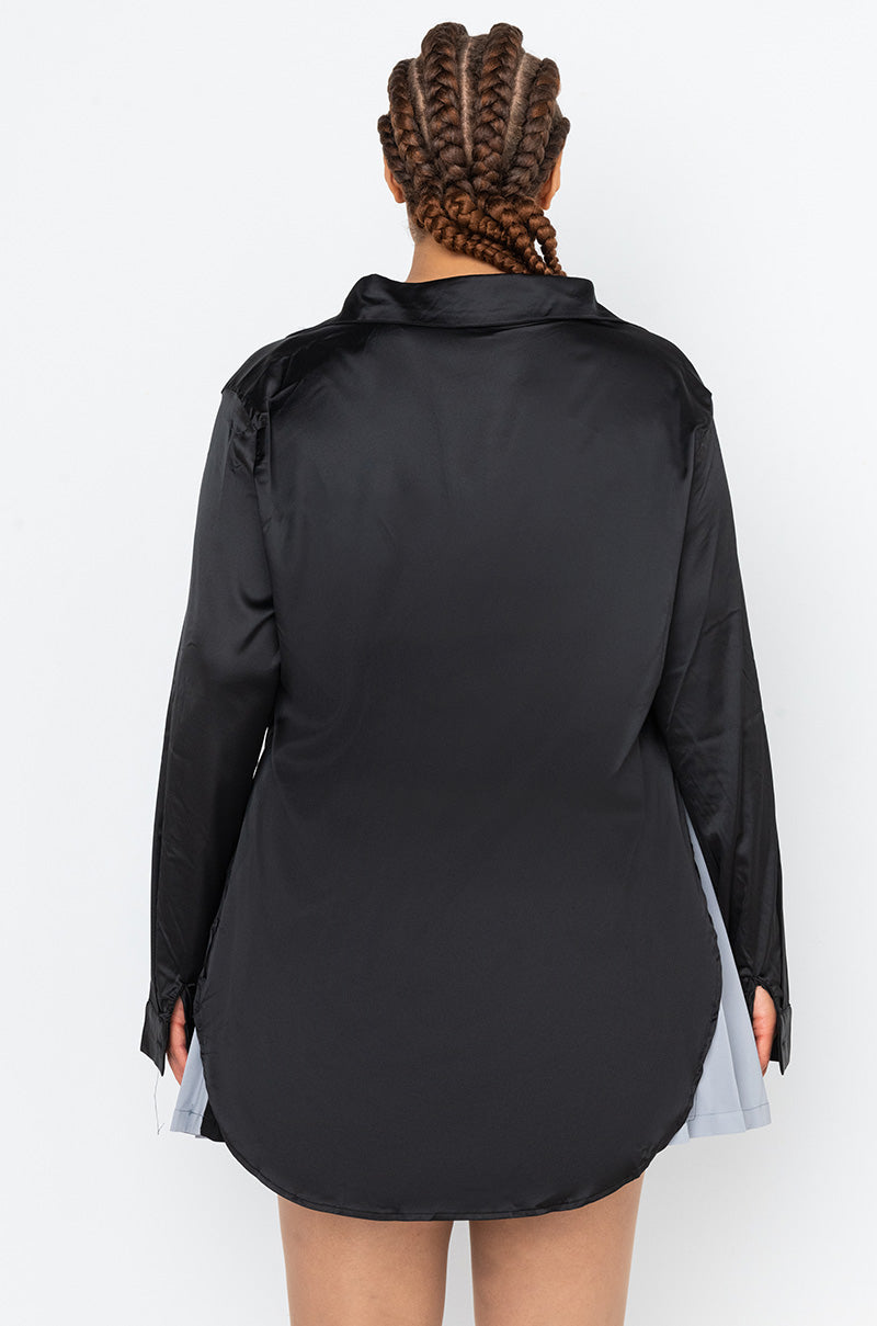 READY FOR ANY OCCASION SATIN SHIRT PLUS SIZE