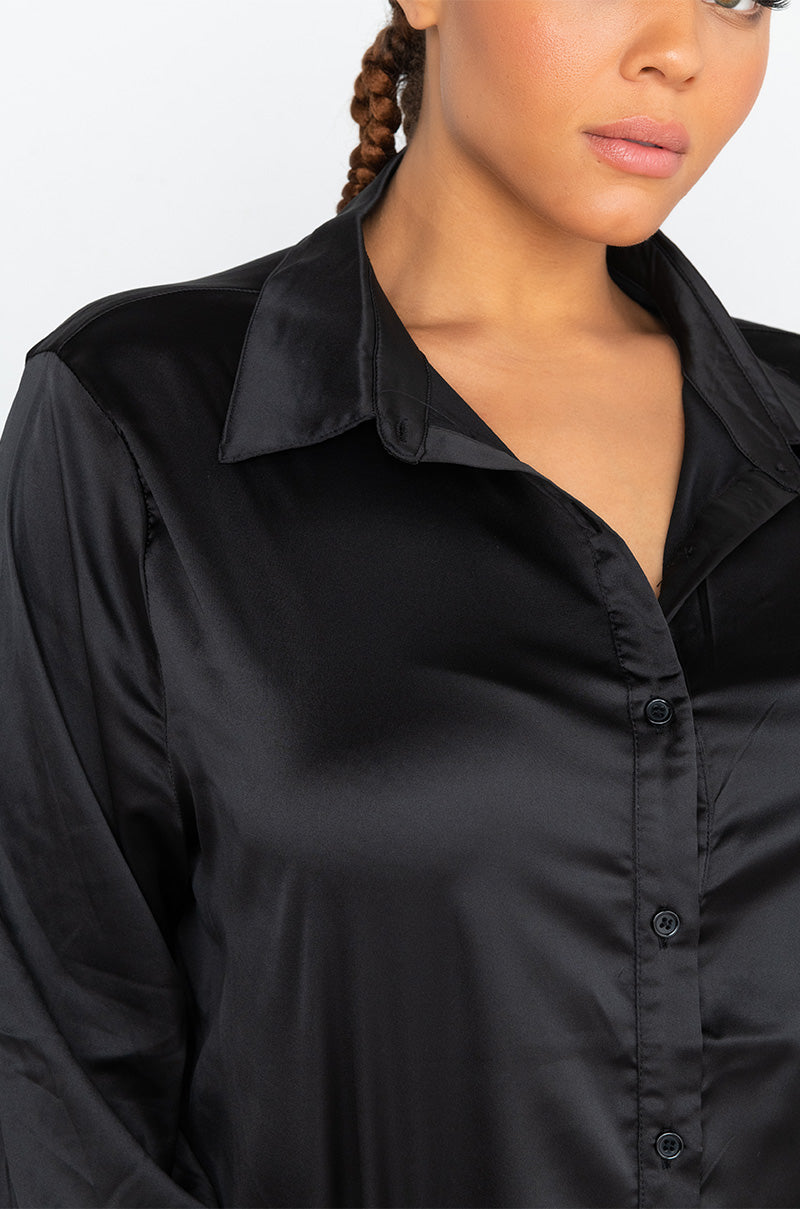 READY FOR ANY OCCASION SATIN SHIRT PLUS SIZE