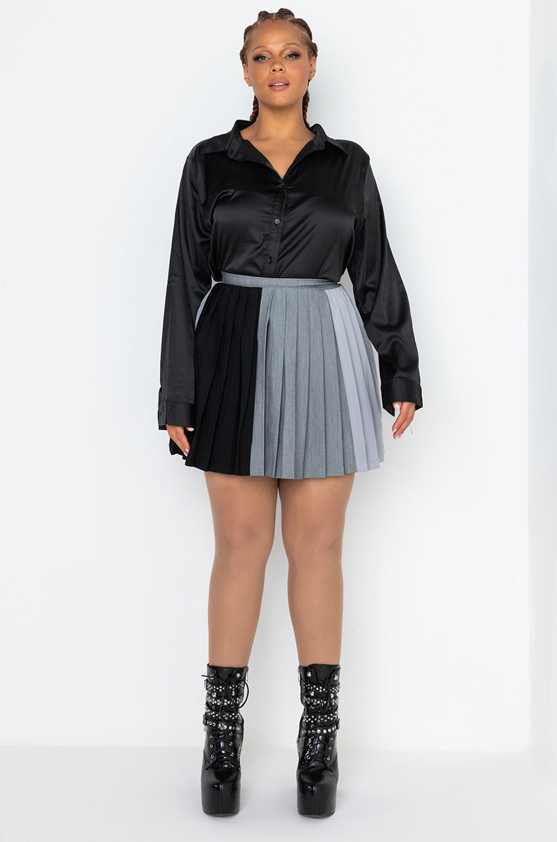 READY FOR ANY OCCASION SATIN SHIRT PLUS SIZE