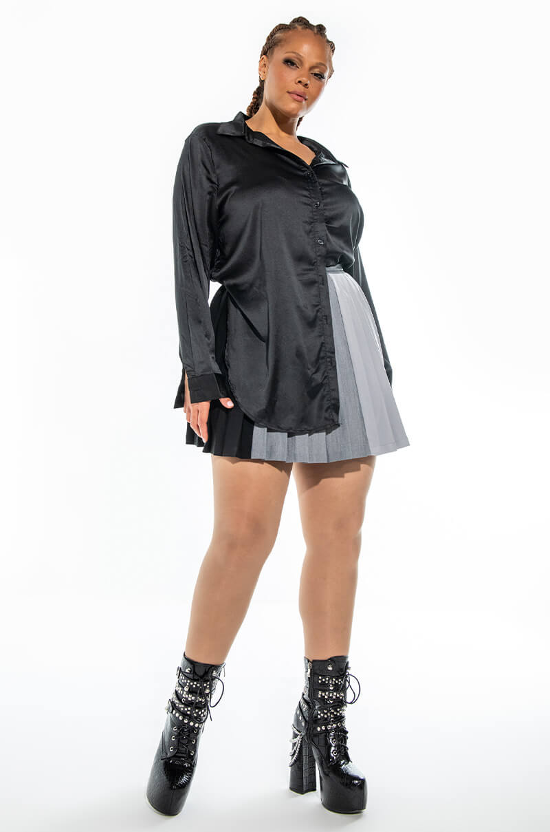 READY FOR ANY OCCASION SATIN SHIRT PLUS SIZE