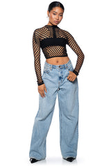 READY FOR THE NIGHT FITTED LONG SLEEVE TOP